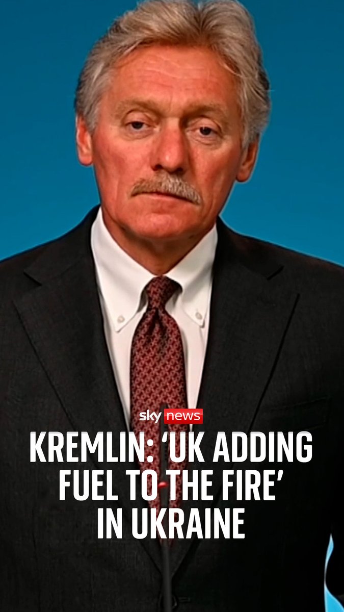 The Kremlin tells Sky News that the 'UK is adding fuel to the fire' in Ukraine. Spokesperson Dmitry Peskov says Russia has 'extremely negative' views of the UK's missiles support to Ukraine. Ukraine war latest: