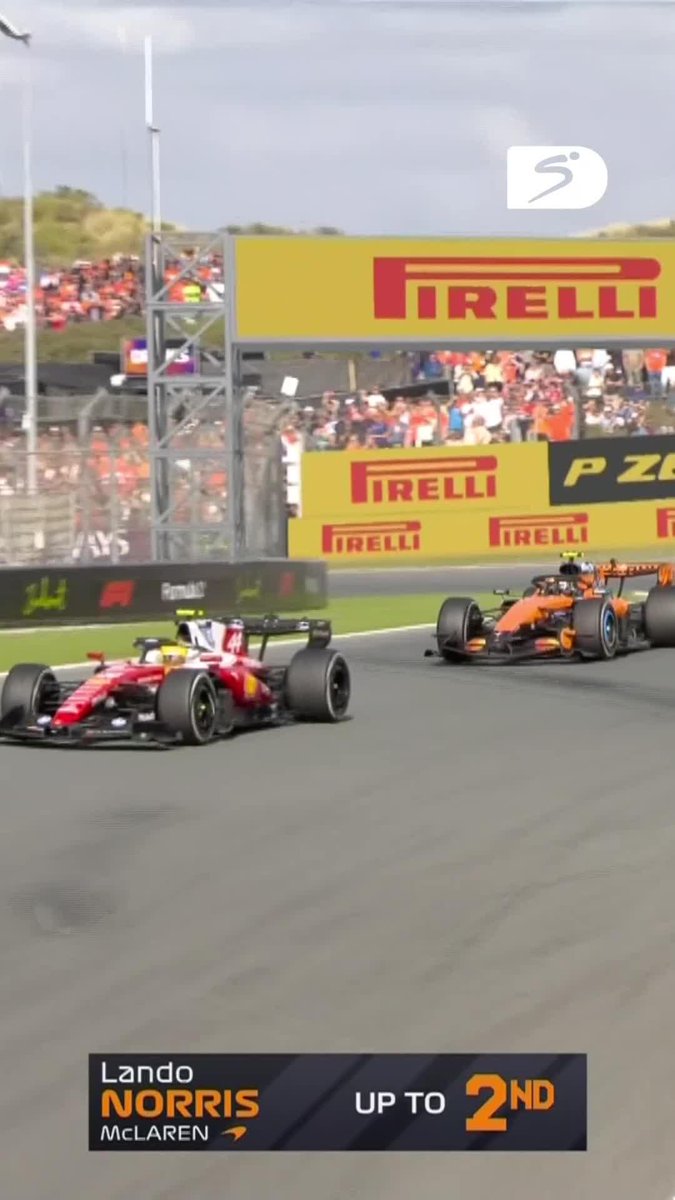 The move of a World Champion 😏💥 Watch as Lando Norris gets past Kimi at Turn One to set up back-to-back race wins 👏🟠 #SSMotorsport | #F1