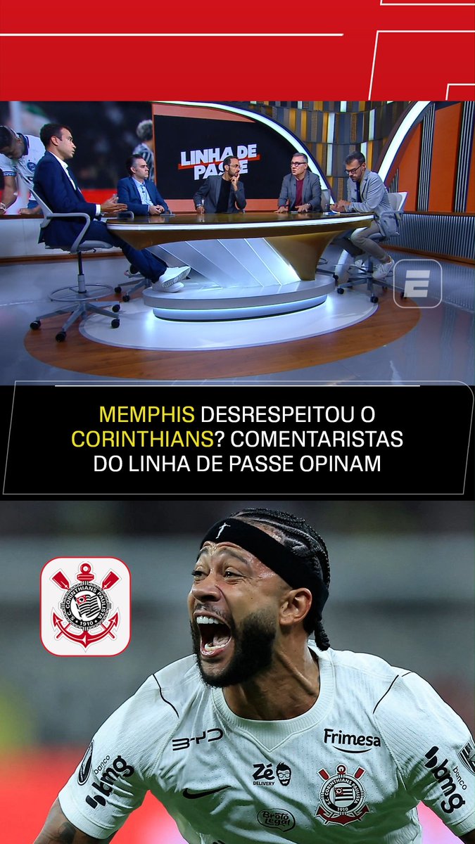 Bancada da ESPN analisa se Memphis Depay desrespeitou o Corinthians com videoclipe do Parque São Jorge em chamas: Breiller Pires: "O que o torcedor quer ver é alguém lá dentro se manifestando. Punir o jogador por isso me parece desnecessário." Calçade: "O Memphis Depay rasgou as cláusulas que assinou. Ele ataca a instituição. Ele foi muito mal assessorado nessa." Pedro Ivo Almeida: "Coloca no clipe o rosto de quem você não gosta e fala que está queimando, pra não deixar dúvidas. Dizer que é arte pra ficar o 'dito pelo não dito' não dá. Se você comunicou mal, você não foi claro." 🎥 ESPN Brasil | SportsCenter Brasil