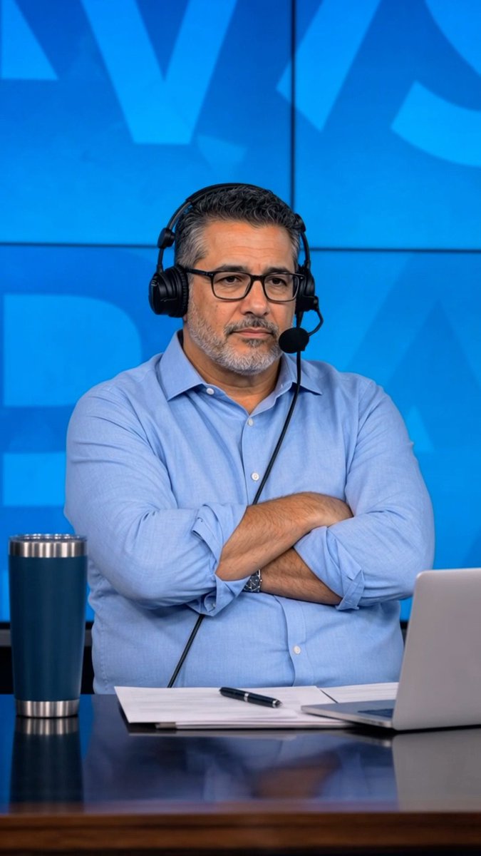 the best AD FORMAT i've seen in months came from scrolling past dave ramsey on instagram a call-in advice show. authoritative host behind a desk takes a live call from a woman who can't sleep, diagnoses her problem on air, and recommends the fix with the kind of quiet confidence that makes you forget you're watching an ad quick workflow: - generated a single studio shot of the host at his desk and used it as the identity lock for all six clips - the caller is audio-only through his headset, so there's no second face to keep consistent across cuts - wrote full performance direction into every Omni prompt: the southern drawl, the listening beats where his mouth stays shut, the product pickup - rendered all six clips and stitched in CapCut, nothing reshot the format works because the host sounds like he's run this show for twenty years, and the caller's exhaustion is relatable RT + reply 'DAVE' and i'll send you the full workflow (must follow so i can dm)