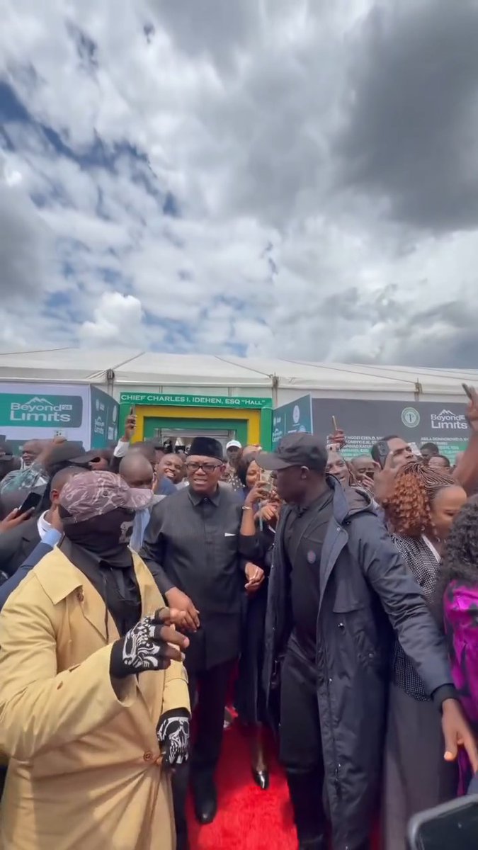 Mr. Peter Obi outside the venue of the ongoing NBA AGC 2026 in Rivers State.