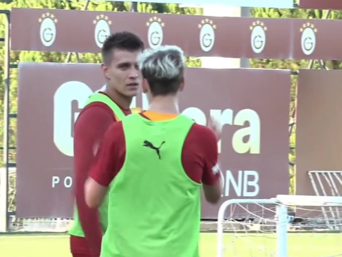 İlk antrenmanda Kazımcan ve Batrakov.