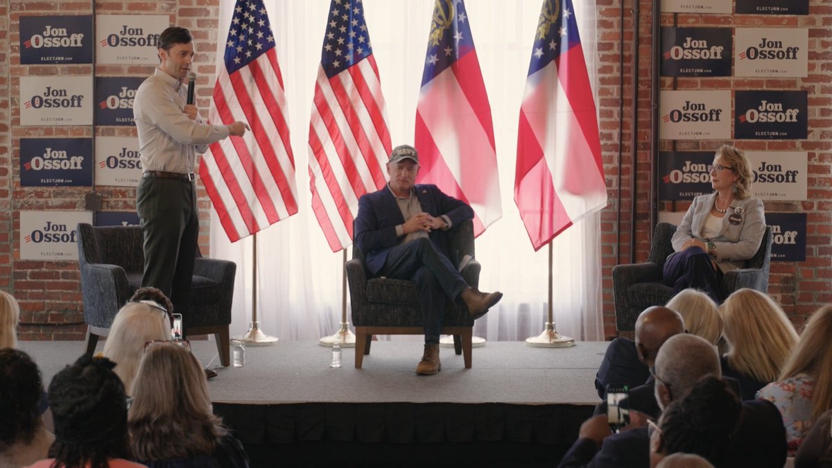 Ossoff: I don't think anything illustrates the times more aptly than that the draft-dodging crook president, who has plunged our nation recklessly into a war he knows not how to end or to win, tried to imprison this man, who embodies American heroism — a decorated combat veteran, naval aviator, astronaut, space shuttle commander, U.S. Senator. Donald Trump tried to lock him up for daring to state in public a fundamental principle of military law.