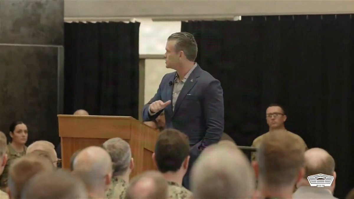 .Secretary of War Pete Hegseth "To this audience of great Americans, I simply just want to say thank you. I want to encourage you. Ask you to keep going as fast and as hard as you can, and please know that WE HAVE YOUR BACK. President Trump tells me that on a regular basis."