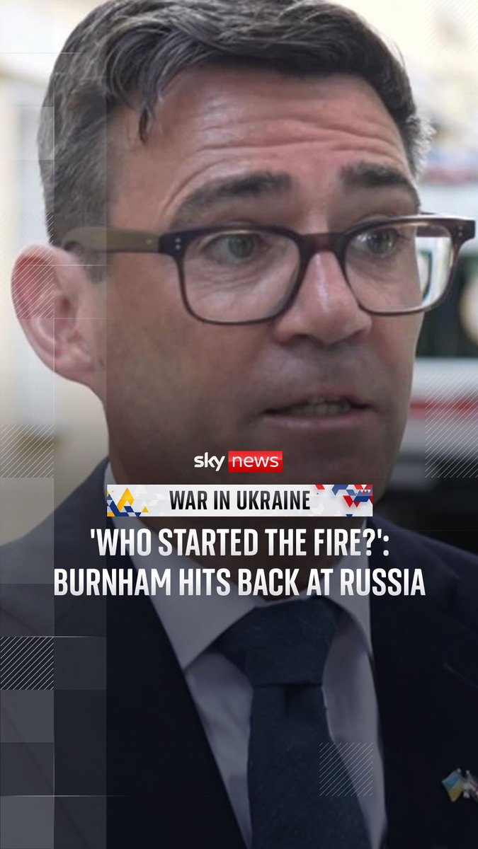 Andy Burnham is asked about Kremlin spokesman Dmitry Peskov telling Sky News that the UK is "adding fuel to the fire" in Ukraine with further missile support. Read more:
