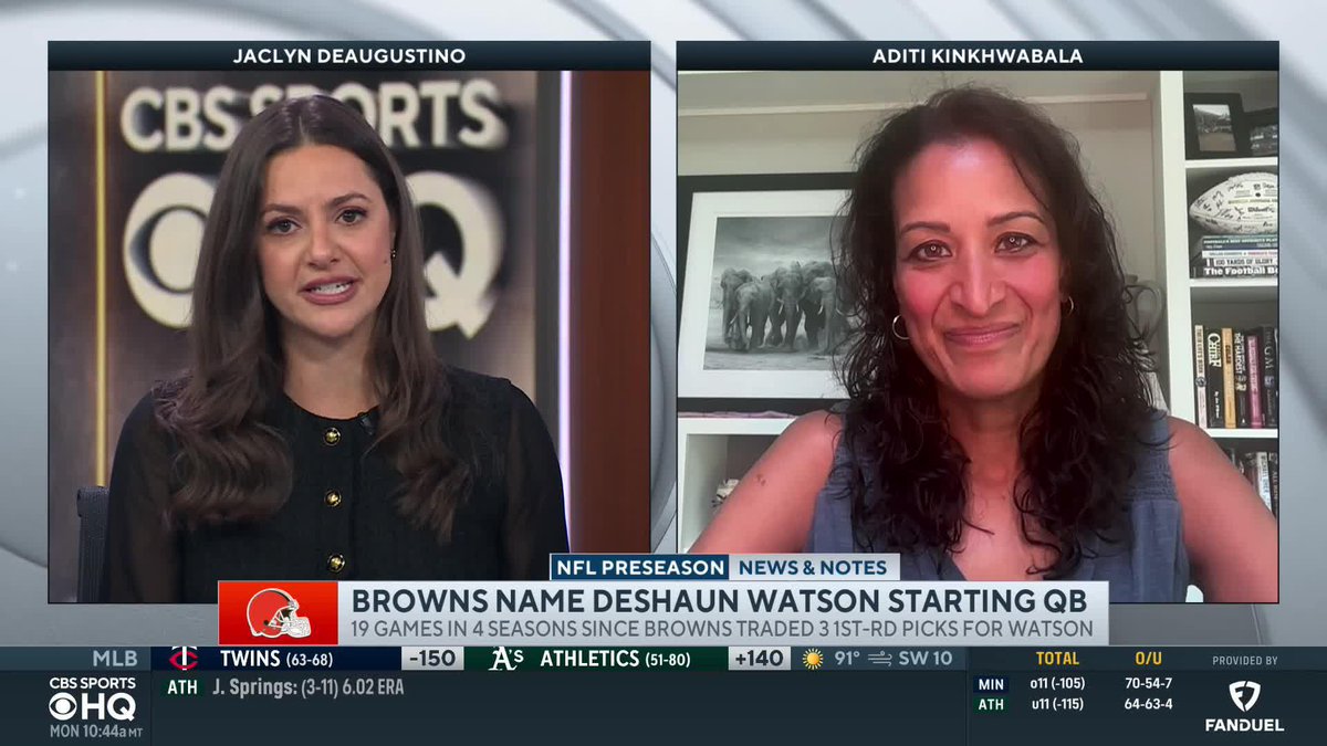 "This has been trending for Deshaun Watson to be the Browns starter all the way back to the spring." - Aditi Kinkhabwala