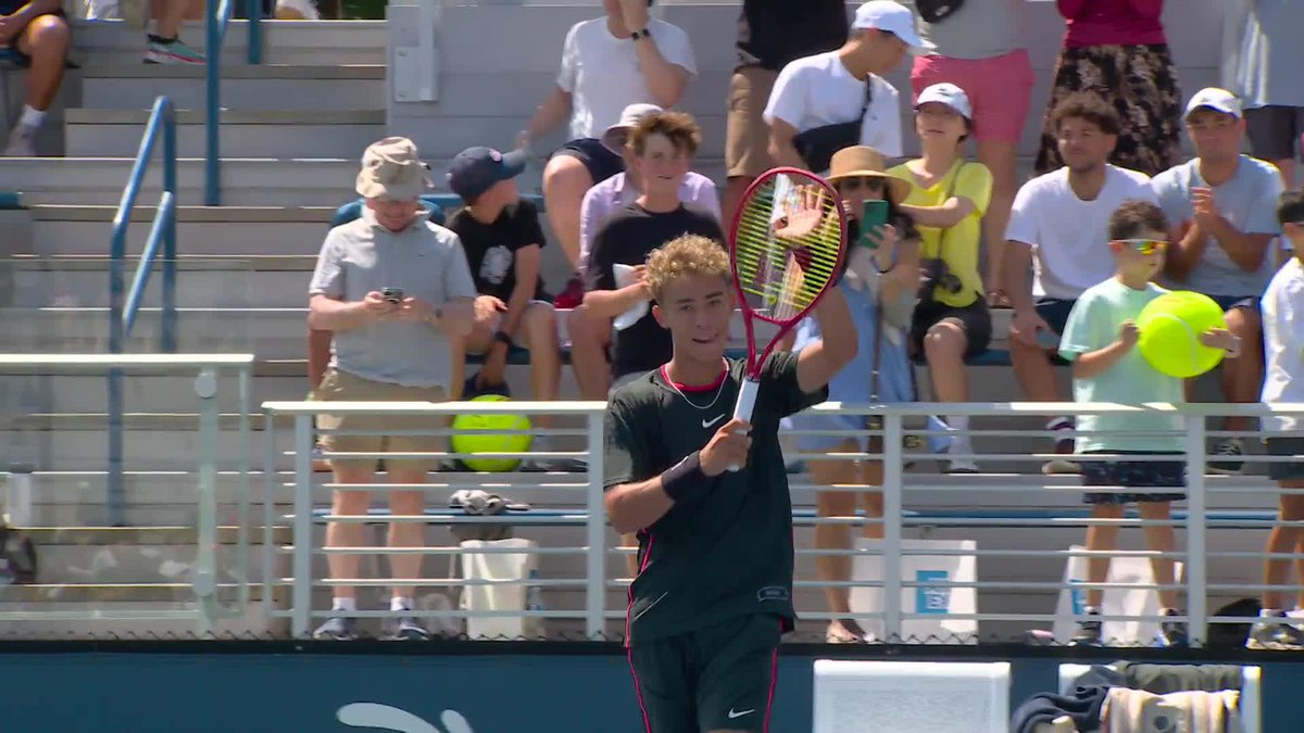16-year-old Wimbledon boys’ champion Jordan Lee progresses into the second round of qualifying! 🇺🇸