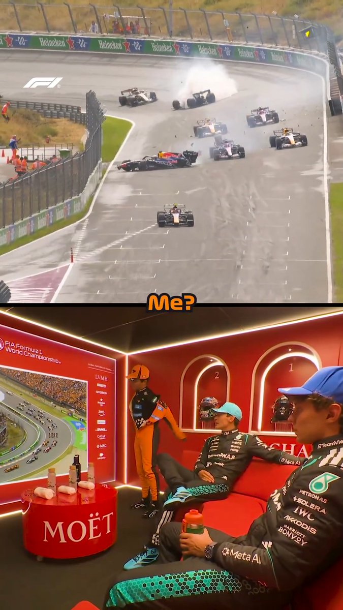 "Oh that's why!" The top three react to a dramatic race at Zandvoort 😳 #F1 #DutchGP