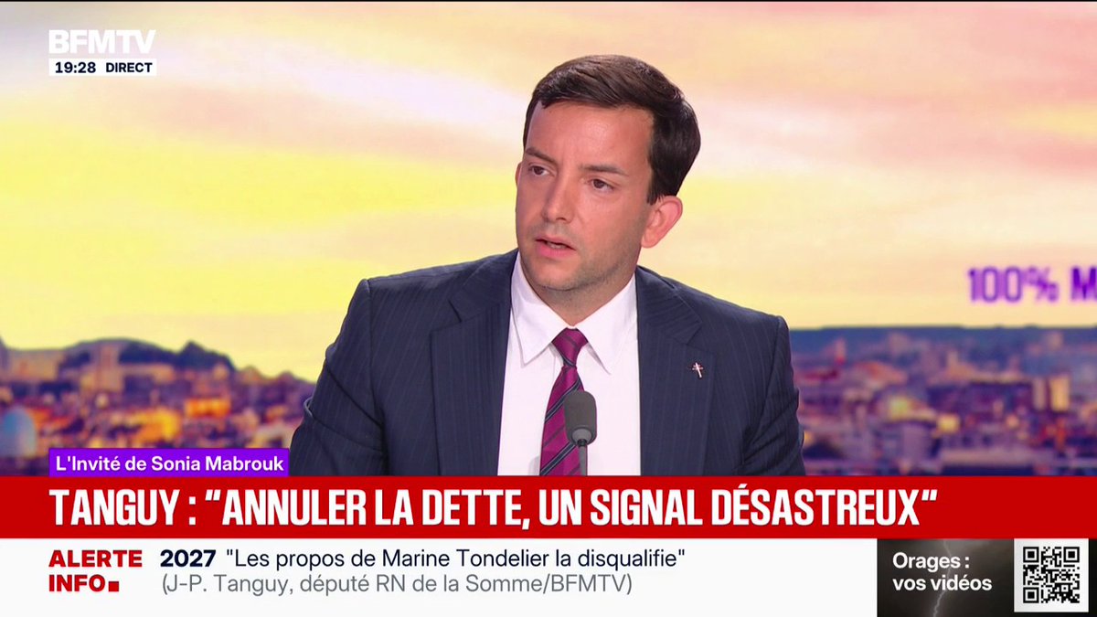 "Sur la dette, le vrai irresponsable, c'est le gouvernement", déclare Jean-Philippe Tanguy, député Rassemblement national