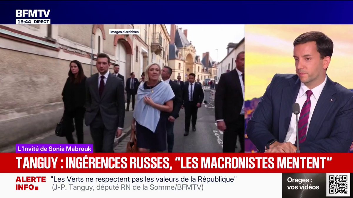 Sur les ingérences russes, "les macronistes mentent", estime Jean-Philippe Tanguy, député Rassemblement national