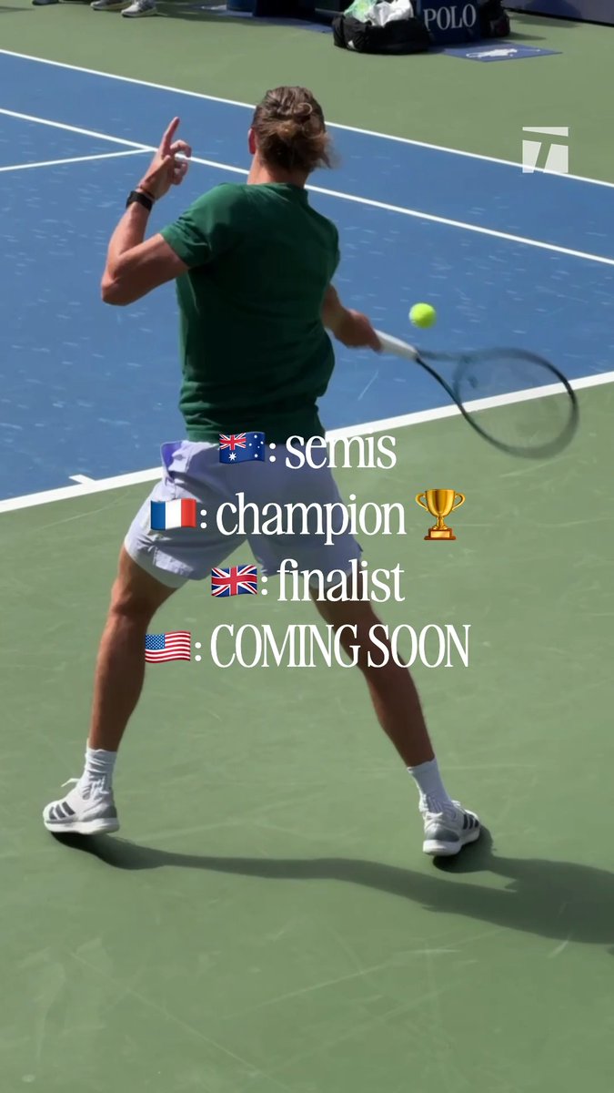 Zverev is putting in the work during his US Open practice 💪 #usopen