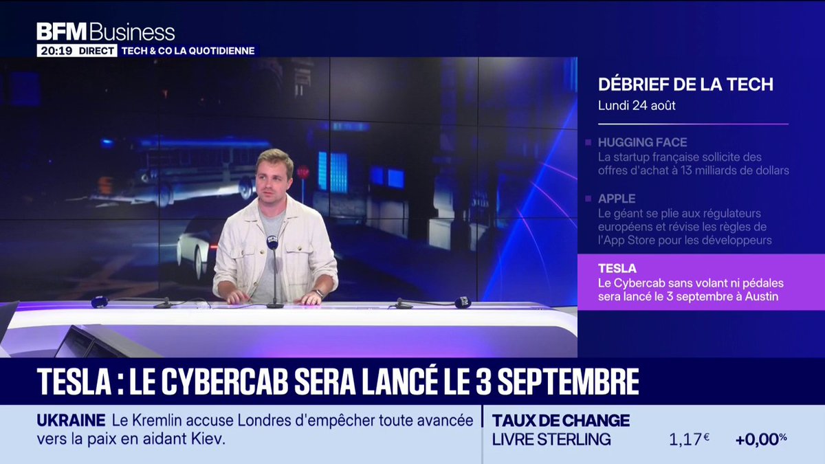 🚨Tesla : le Cybercab sera lancé le 3 septembre Une voiture sans volant ni pédales. Vous la commandez via une application : elle vient vous chercher, vous dépose, puis repart prendre en charge d'autres passagers" 💰Prix : 30 000 $ 💬Bruno Guglielminetti | Mon Carnet 🎙️François Sorel