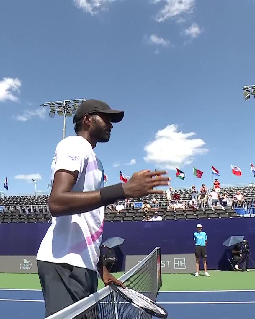 The lucky loser storms into R2 💪 Former Wake Forest Men's Tennis standout DK Suresh gets his first tour-level victory, defeating Giron 6-3, 7-5 in familiar territory in Winston Salem! #WSOpen