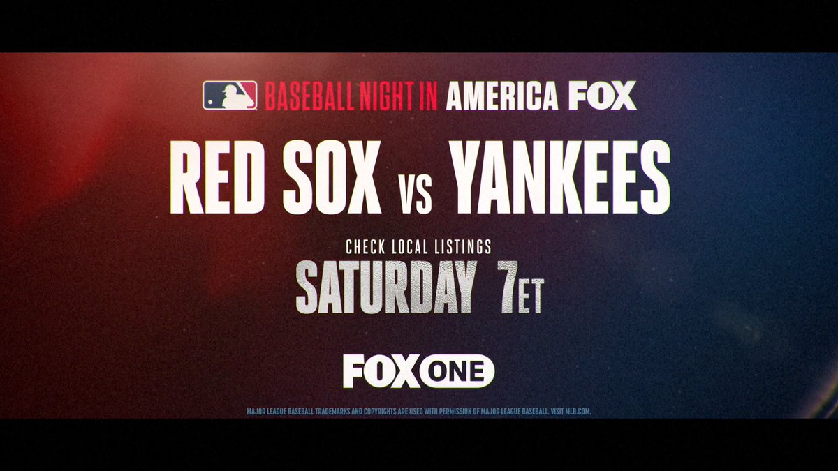 It doesn't get much bigger than this 😤 Saturday on FOX: Red Sox vs New York Yankees 🍿