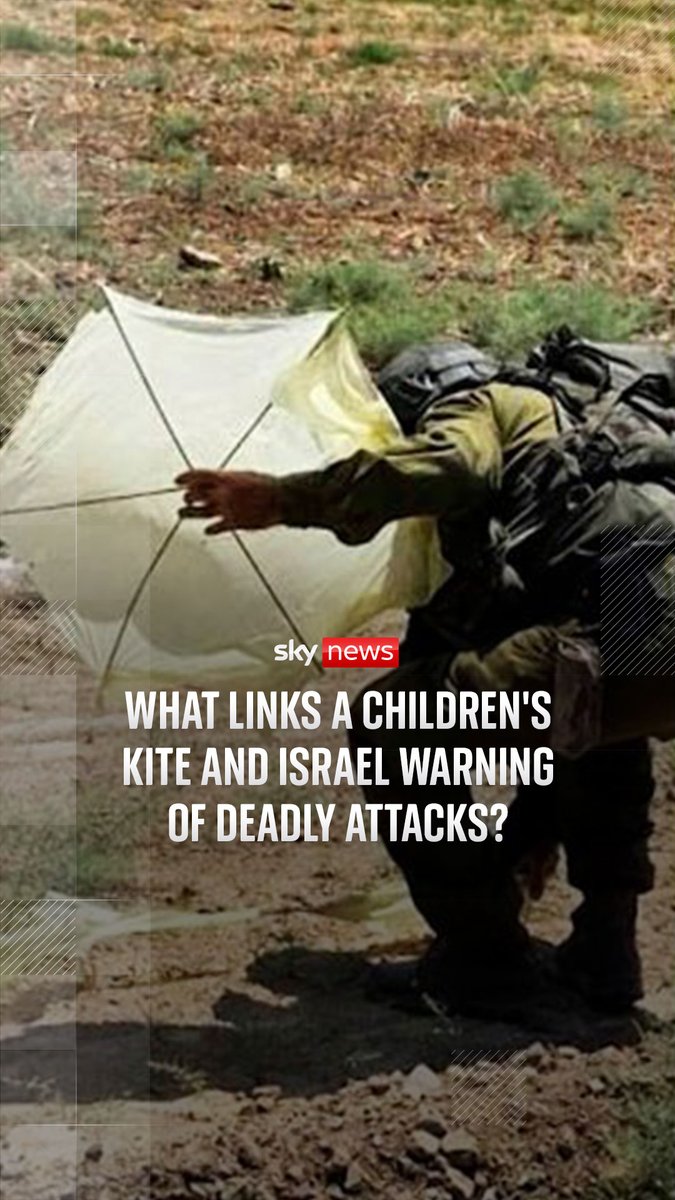 Israel says kites drifting from Gaza will be treated like drones, warning of a military response if they cross into Israel. Sky's Middle East correspondent @AdamParsons reports. Latest world news: