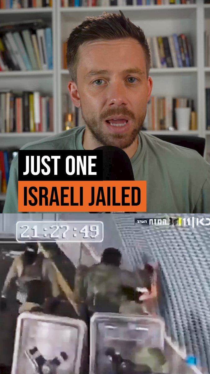 Guess how many Israeli soldiers have been jailed during Israel's genocide? One. That's it. And it was for seven months.