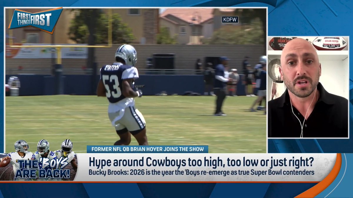 “I’m all about the hype… Especially in that division, the Eagles are at a bit of a transition right now.” Brian Hoyer is buying the Cowboys hype: