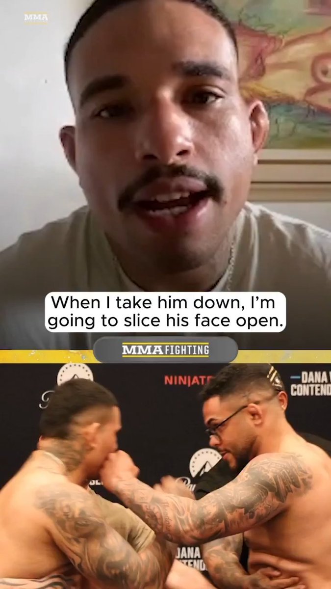 Mario Piazzon has violent things planned for Guilherme Uriel on #DWCS: "Once I get my hands on him, he won’t stay on his feet. When I take him down, I’m going to slice his face open." (🎥 Guilherme Cruz)
