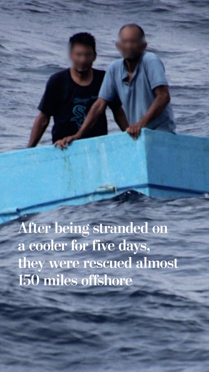 Two fishermen were rescued after spending five days adrift in the Pacific Ocean in a cooler without food or water. The Mexican Navy launched a search operation after a fishing cooperative reported losing contact with the men.