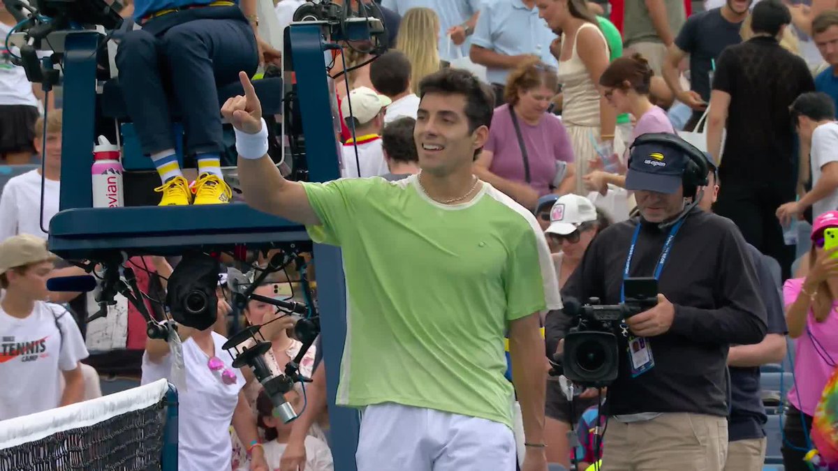 Cristian. Corazón ❤️ Cristian Garin survives Johnson 11-9 in the match tiebreak!