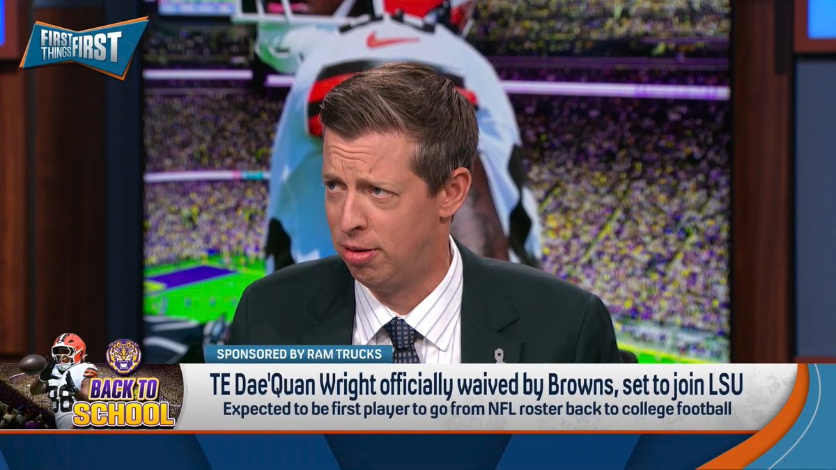TE Dae'Quan Wright officially waived by Browns, set to join LSU. Danny Parkins reacts: “They should change the acronym. It should no longer be the NCAA. It should be the Professional College Sports Association.”