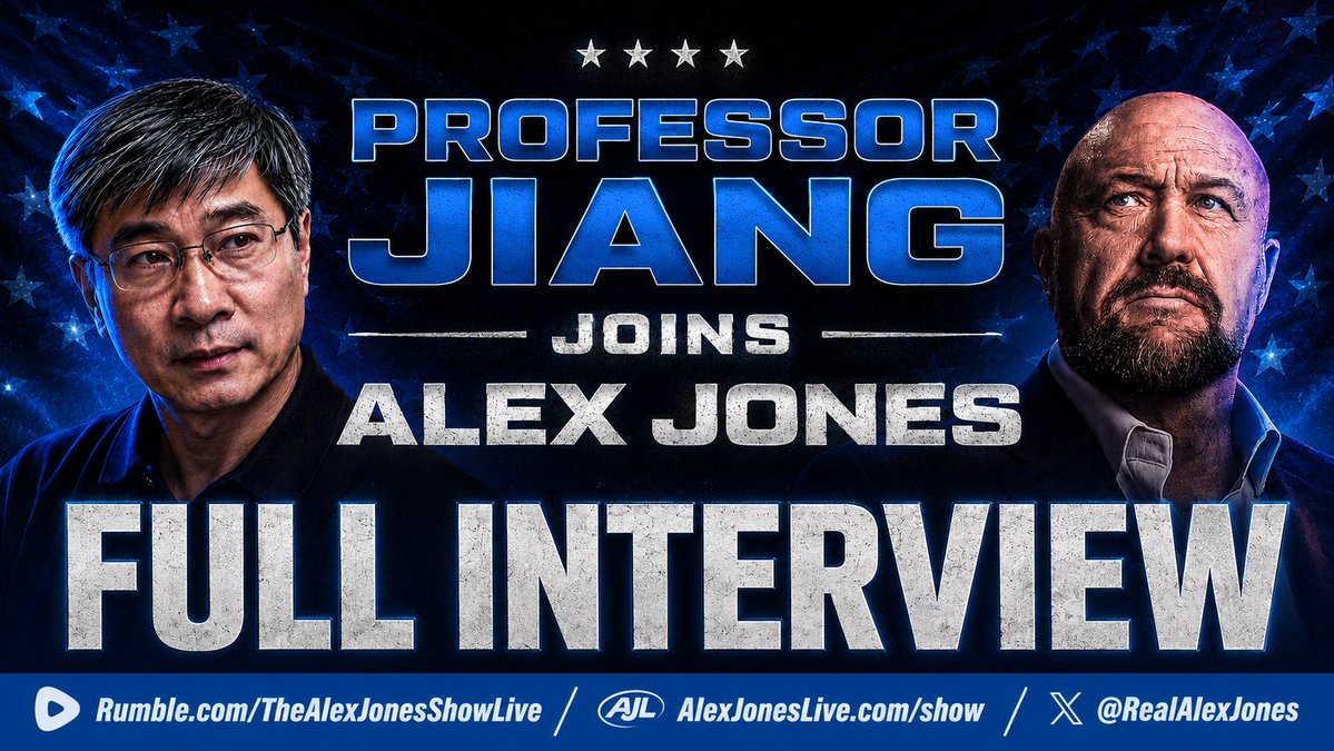 🚨"IT'S THE END OF THE WORLD!!!" Mega-Viral Geopolitical Analyst Jiang Xueqin Joined Alex Jones Live In-Studio To Expose Who Really Controls The World, What's Coming Next, & How Humanity Can Get Prepared For The Time Of Explosive Change We're All In! The Founder Of Predictive History- Known Online As 'Professor' Jiang- Is Widely Known For His Viral Predictions Coming True, And In This Must-Watch Interview With Alex Jones, He Lays Out His Vision Of The Future! Topics Discussed Include: ➤Religious Zealots Trying To Usher In The End Times ➤The International Network Behind Netanyahu ➤Communist China VS The Globalists ➤Trump Running For A 3rd Term & Winning ➤North Korean Soldiers In Ukraine ➤The Battle Between Jesus Christ & Satan ➤How Jiang Went From An Atheist To A Christian & MUCH MORE! DO NOT MISS THIS POWERFUL INFO!