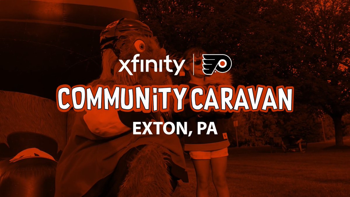 Exton showed out for the Community Caravan! 🙌🏒😎 We'll see you in Jenkintown on Monday, Aug. 31 for the final stop. Xfinity | Flyers Charities & Community