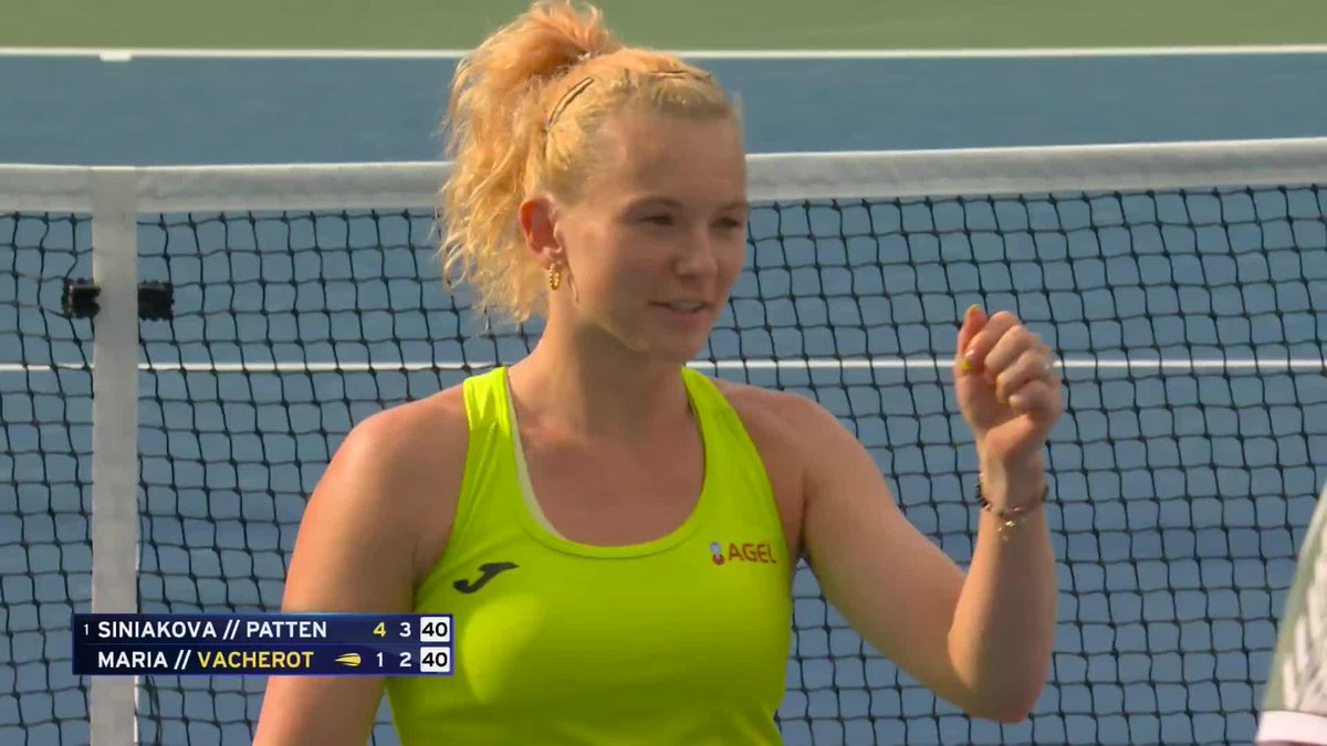Siniakova and Patten move through R1 and will meet Stearns and Harrison 🔜