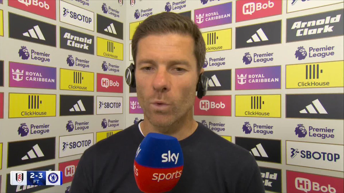 "We need to help them, not to rely everything on them" Xabi Alonso speaking about Chelsea's 'special' front three 🔵