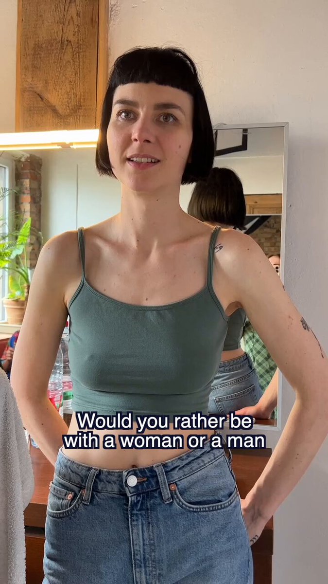 Asking porn stars if they'd much rather be with a woman or a man 😮‍💨💕 More exclusive behind the scenes here! ➡️