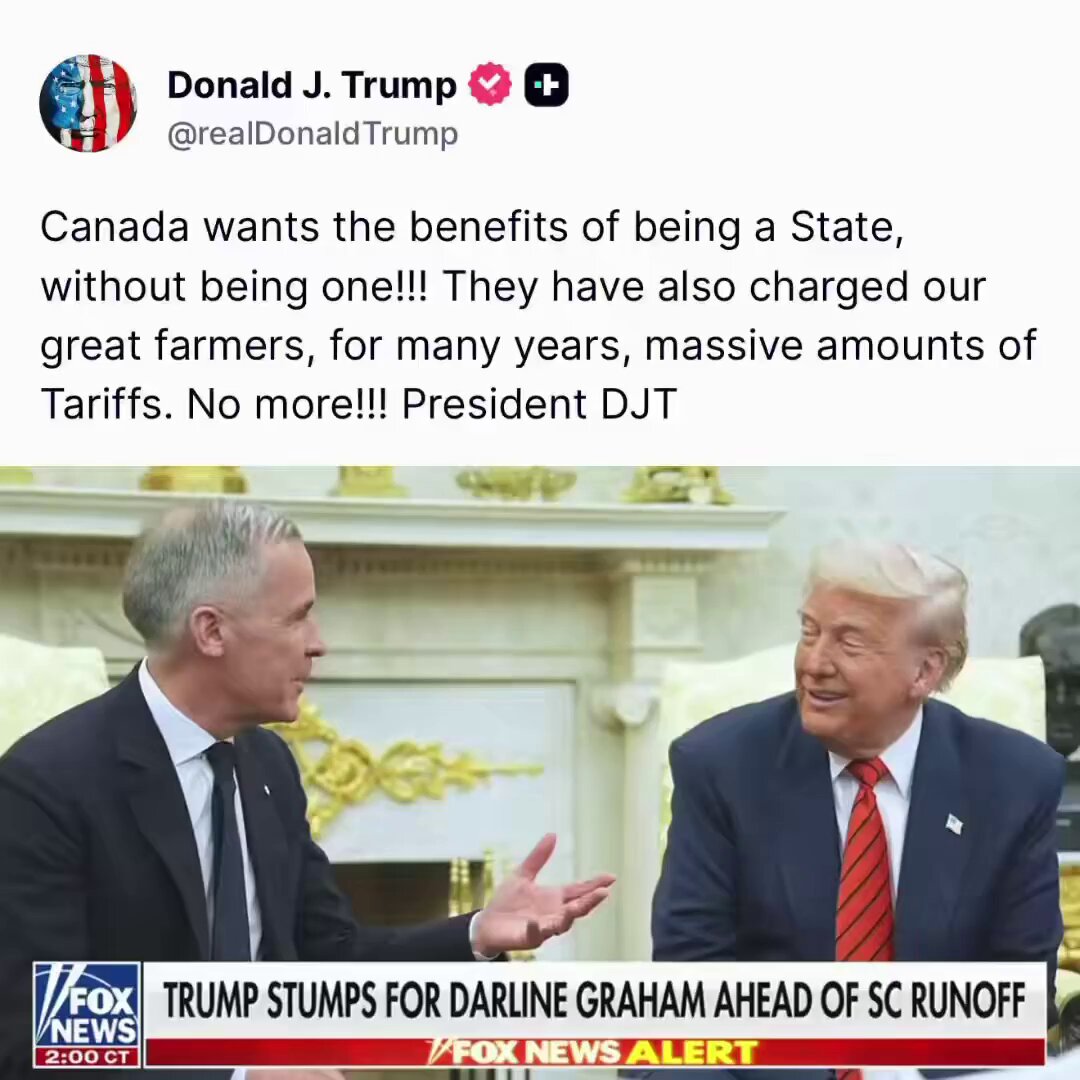 🚨 LMAO! Canada will be announcing “retaliatory” tariffs on the U.S. and President Trump tomorrow — AP This is what a spoiled brat looks like! They want to mooch off America without any consequences. FAFO! 🇺🇸