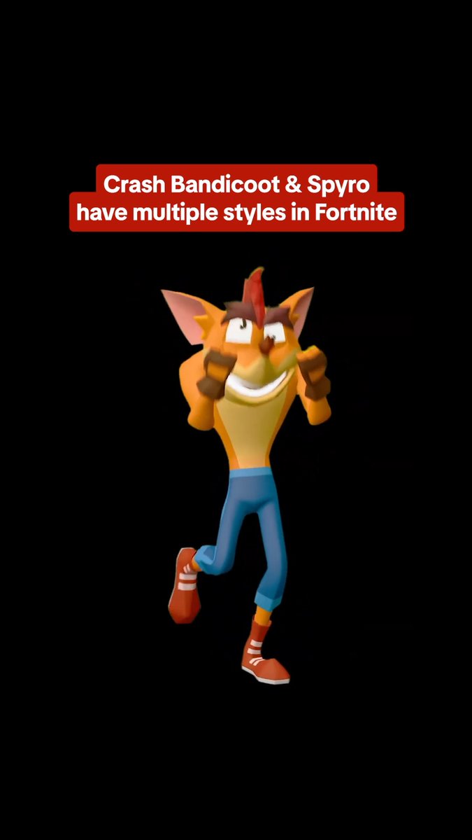 PlayStation icons Crash Bandicoot and Spyro the Dragon are coming to Fortnite, and they'll have different locker styles: