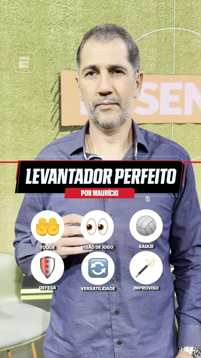 O levantador perfeito do Maurício Lima🏐 Assista ao Resenha com Giovane e Maurício na ESPN, pelo Plano Premium do #DisneyPlus! #Resenha #Volei