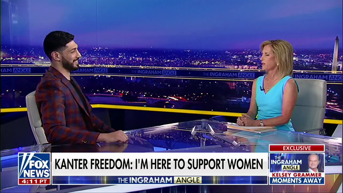 "I am identifying as a woman and I should be allowed to play." Enes Kanter Freedom joined Laura Ingraham to explain his decision to declare for the WNBA draft, saying he's "just following the rules." The WNBA has faced backlash for not directly addressing the issue of what makes someone a woman for purposes of WNBA eligibility. The former NBA player spoke out one night after he was thrown out of a WNBA game he attended as a fan following a heated courtside exchange with Chicago Sky guard Natasha Cloud.