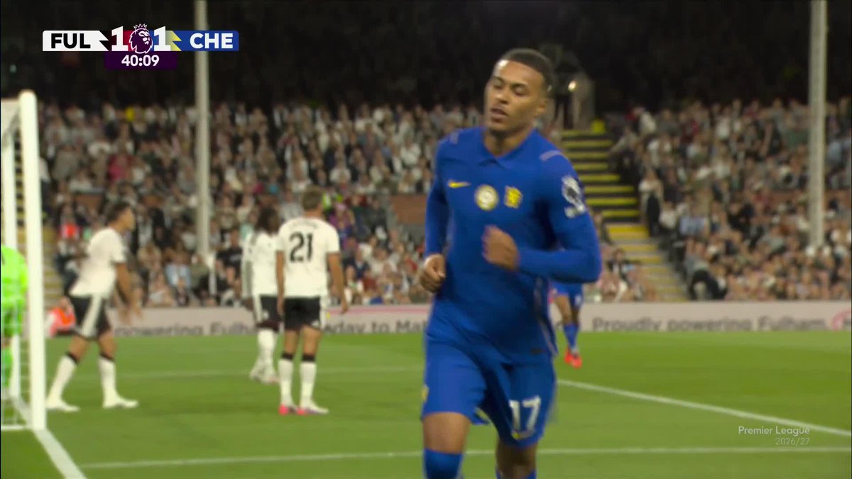 🔵目玉補強が早速ゴール⚽️ ラクロワの折り返しを流し込んだのはロジャーズ！ 今夏1億1700万ポンド（約256億円）でチェルシーに加入したイングランド代表MF、プレミアリーグ開幕戦で早速勝利に貢献。 🎥：U-NEXTフットボール