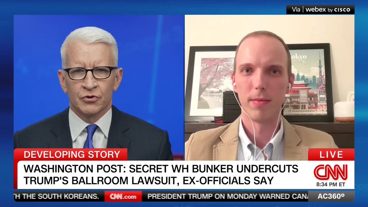 The White House already has a secret nuclear proof underground bunker undercutting the Trump administration's ballroom argument, according to a report in the Washington Post. Anderson speaks with Noah Robertson, one of the reporters who broke the story.