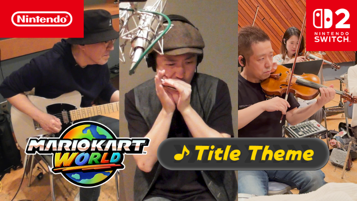 Check out this behind-the-scenes look at the performance of "Title Theme" from Mario Kart World, straight from the recording studio! 🎶 Listen now on #NintendoMusic: