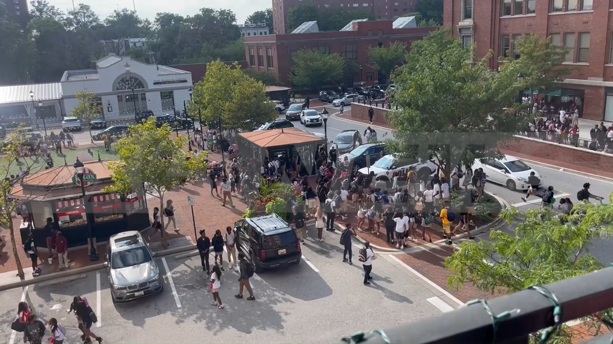 WATCH: Video provided to FOX45 shows Baltimore police officers breaking up a fight at The Rotunda Monday evening as well as the aftermath of two Lime electric bicycles crashing into a vehicle. More: