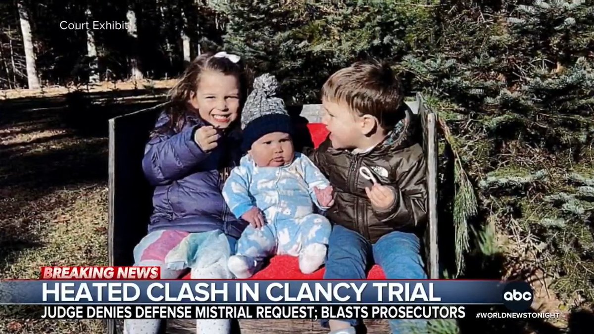 A heated clash erupted in the Lindsay Clancy murder trial, with the judge denying the defense's request for a mistrial but reprimanding the prosecution over a remark made by its rebuttal witness. @DeborahRobertsABC reports on the trial.