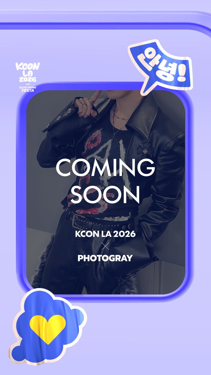 [#KCONLA2026] with PHOTOGRAY📸 SPECIAL ARTIST FRAME Coming Soon!👀 🔗 🎞️LINE UP #ALPHADRIVEONE #izna #JO1 #KickFlip #KO1KEYZ #MODYSSEY #ZEROBASEONE - KCON LA 2026 AUG 14-16 Arena, LA Convention Center Let’s #KCON