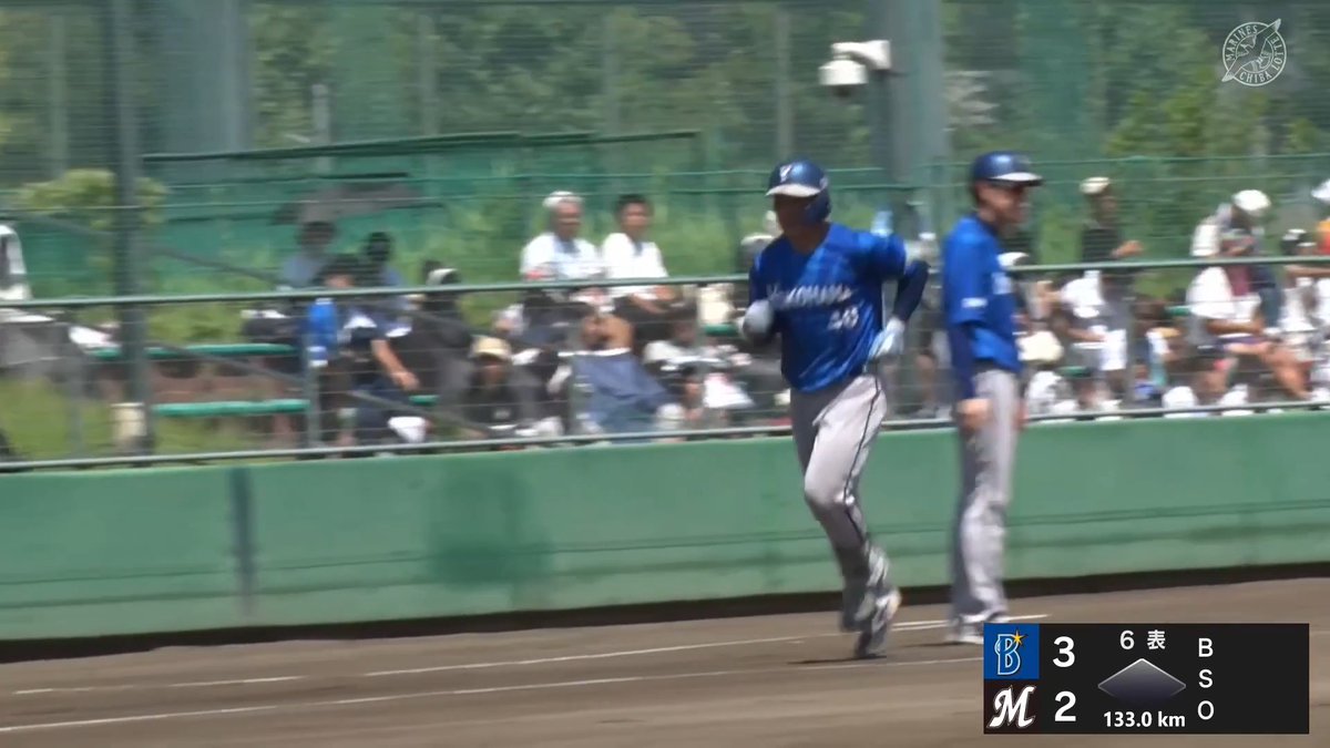 豪快なスイング かち上げた打球はフェンスオーバー 井上朋也 ファーム第5号ホームラン ⚾️ロッテ×DeNA(ファーム) #イージースポーツ #baystars #だったらDAZN