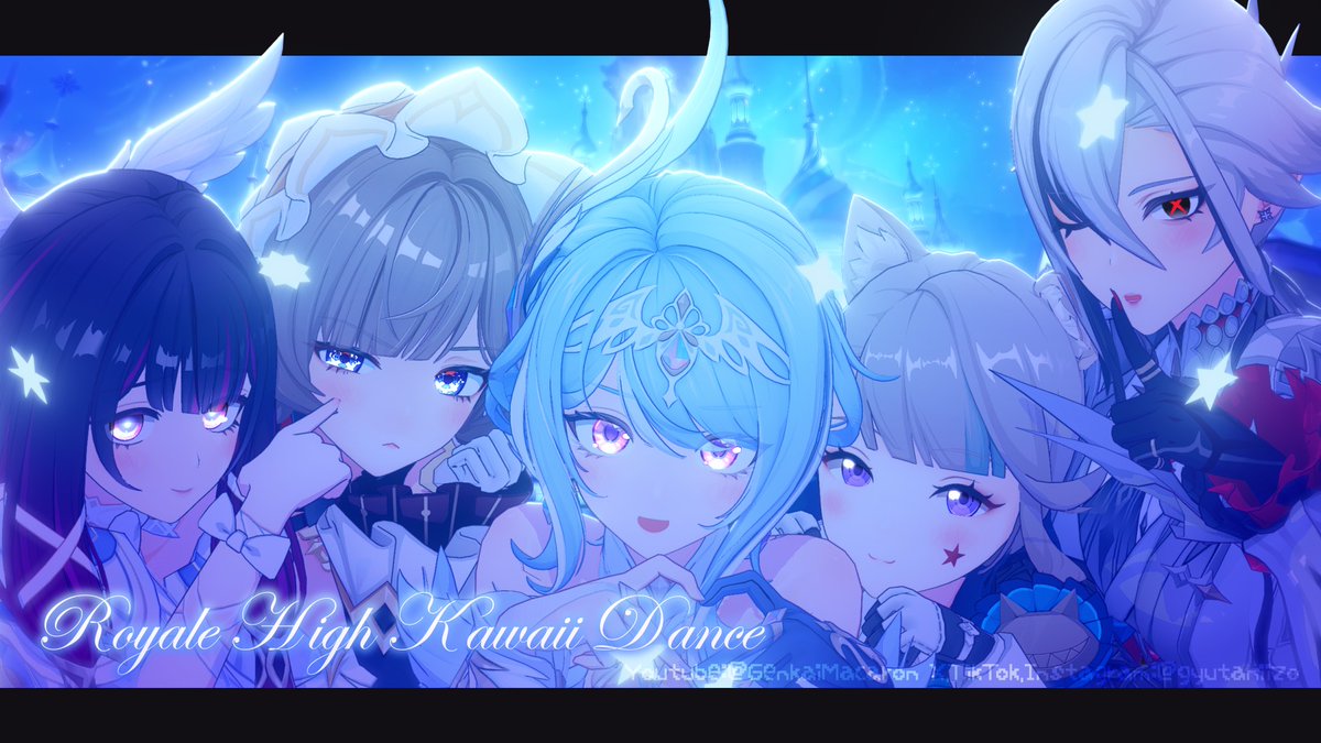 ꙳⋆✡︎📢 動画up .ᐟ.ᐟ💖 ★━━━━---- 【Fatui Ver.】オデット🩰サンドローネ⚙コロンビーナ❤️🩹アルレッキーノ❌リネット🎀/Royale High Kawaii Dance【原神/MMD/GenshinImpact】 ★━---- ついにスネージナヤだー՞⸝⸝ᵒ̴̶̷ 𓈞 ᵒ̴̶̷⸝⸝՞❄ #原神 #genshinimpact