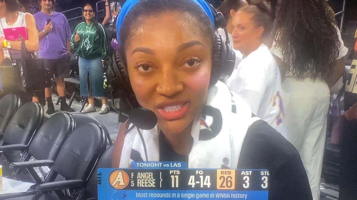 “Last time I was here, I couldn’t miss any shots. Tonight, I couldn’t hit shit.” The always unfiltered and real Angel Reese 😂🤣 after another #WNBA record breaking night for her in the Dream’s latest win. 🎥 The Whole Delivery
