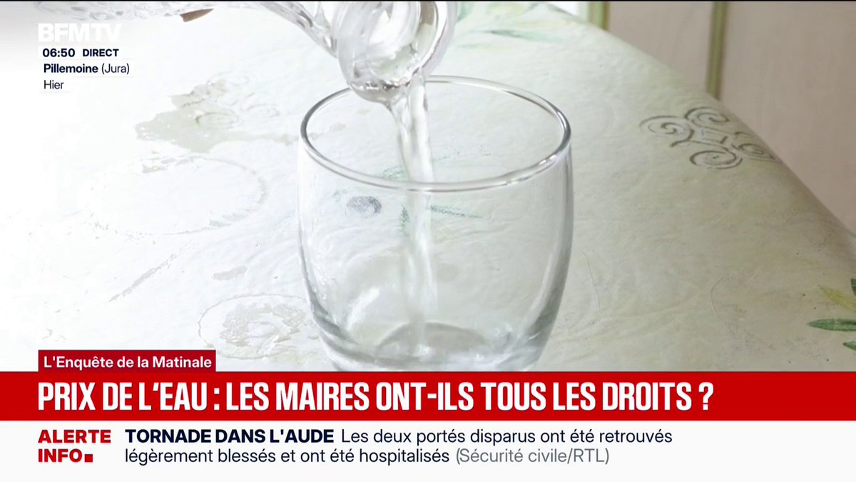 💬 "Je ne prends plus de bains, je prends que des douches courtes" ➡️ Dans le Jura, ce maire a augmenté le prix de l'eau pour faire face à la sécheresse