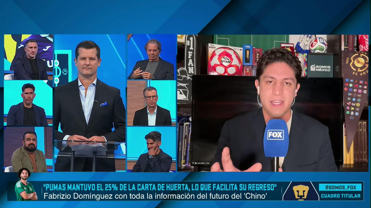 🚨¡INFORMACIÓN IMPORTANTE!🚨 “Se espera que mañana Pumas cierre el fichaje de César Huerta”: 🎙️Fabrizio Domínguez Castilla. #CuadroTitular 🔥