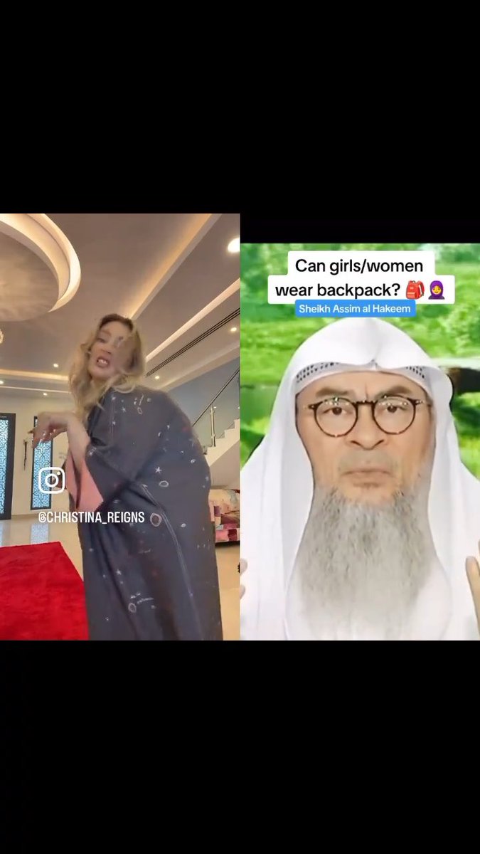 Muslim Imam: “I would never allow my wife to wear a backpack.” His solution? Wear the backpack under the abaya. Her reaction is pure gold. Please tell me I’m not the only one who burst out laughing…