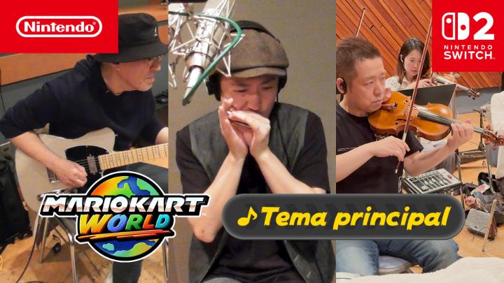 ¡No te pierdas esta actuación del tema principal de #MarioKartWorld directa desde el estudio de grabación! Está ya disponible como pista adicional en #NintendoMusic. 🎵