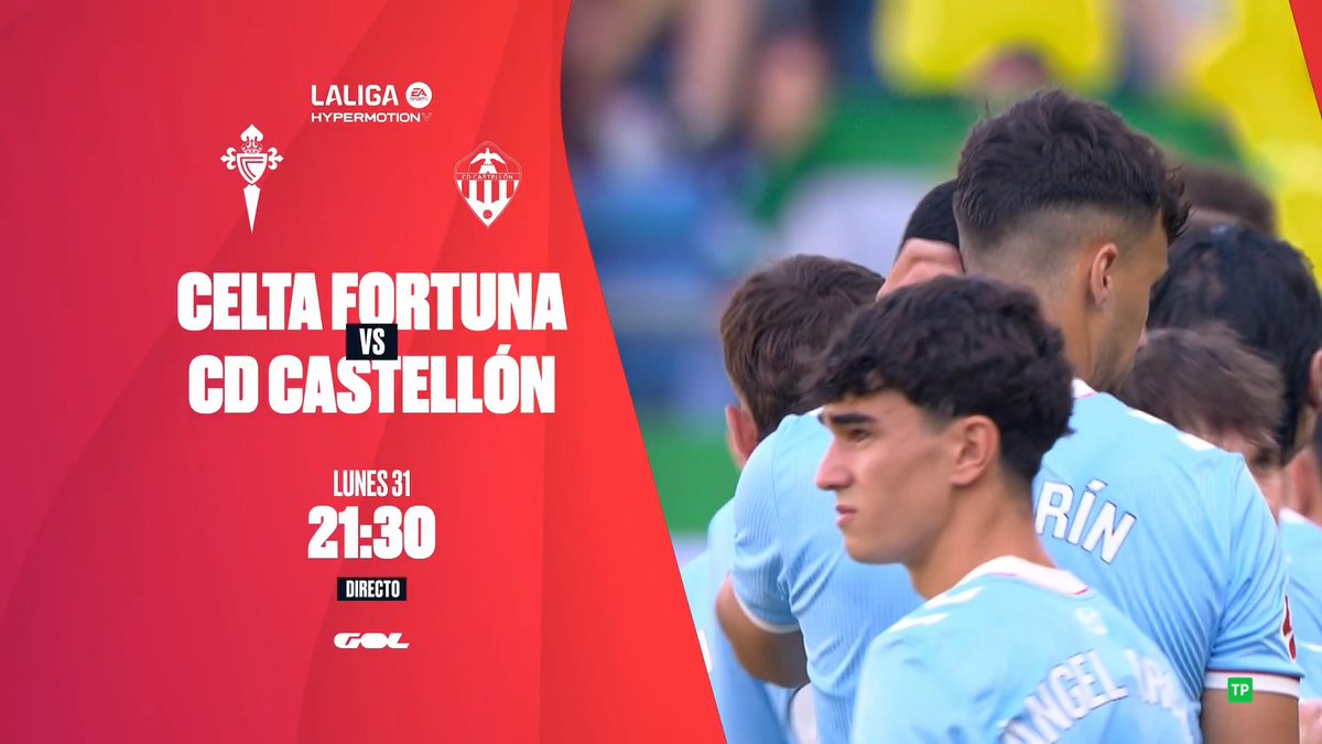 🫡 Con #LALIGAHYPERMOTION se arranca la semana con energía 🗓️ Lunes ⌚️ 21:30h ⚔️ Canteira Celeste 🆚 CD Castellón 🗣️ Albert Fernández y Juvenal Edjogo Owono 🔜 El encuentro, gratis y en directo, en y principales operadores #GolesDePlata