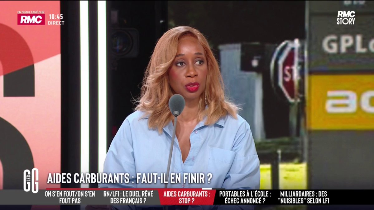 ⛽️ Aides carbu : faut-il en finir ? 🗣️ Le ras-le-bol de Joëlle Dago-Serry : "Il faut baisser les taxes. Prenez votre courage ! Faites-nous confiance. Redonnez-nous de l'argent. J'ai plein de projets. Je sais ce que je vais en faire." #GGRMC