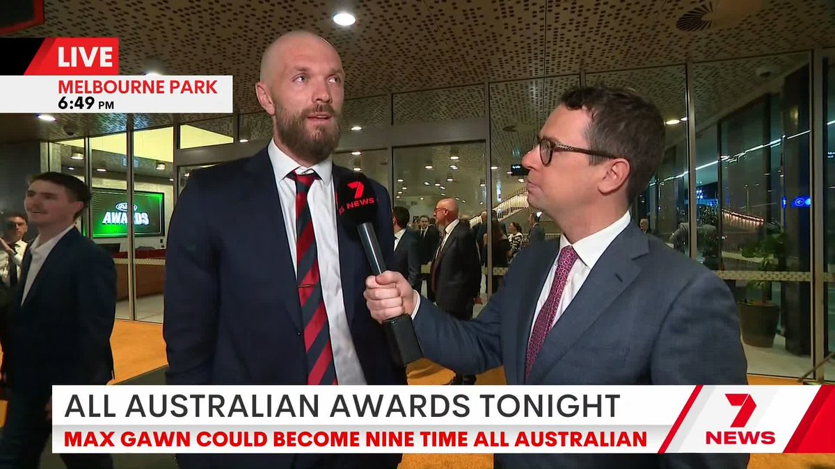 Mitch: "What would it mean if you were to take the all time record for most All-Australian blazers?" Max Gawn: "I mean I gotta get it (first)... But I won't have it for long, what's Bont going for, eight? And he's about 10 years younger than me."